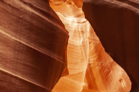 Het licht en de zachte rondingen maakt deze canyon extra aantrekkelijk